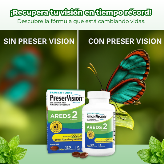 PreserVision™ 120 Cápsulas - ¡Tu Visión Regenerada Al 100%!